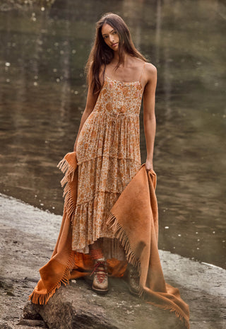 Sunwashed Strappy Midi Dress