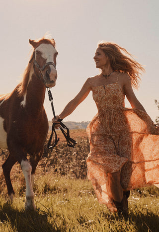 Sunwashed Strappy Midi Dress
